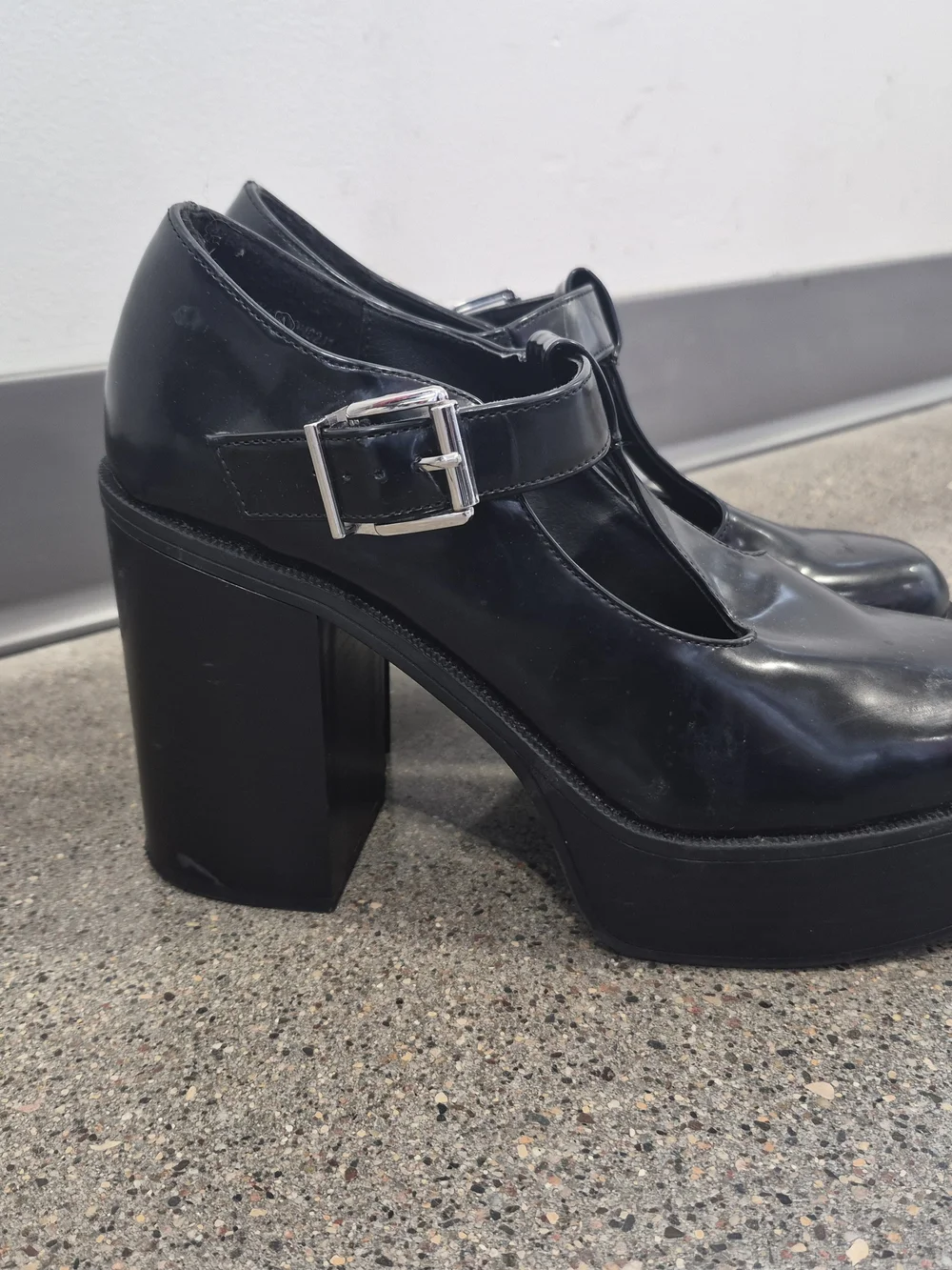 Black Mary Jane Platform Heels